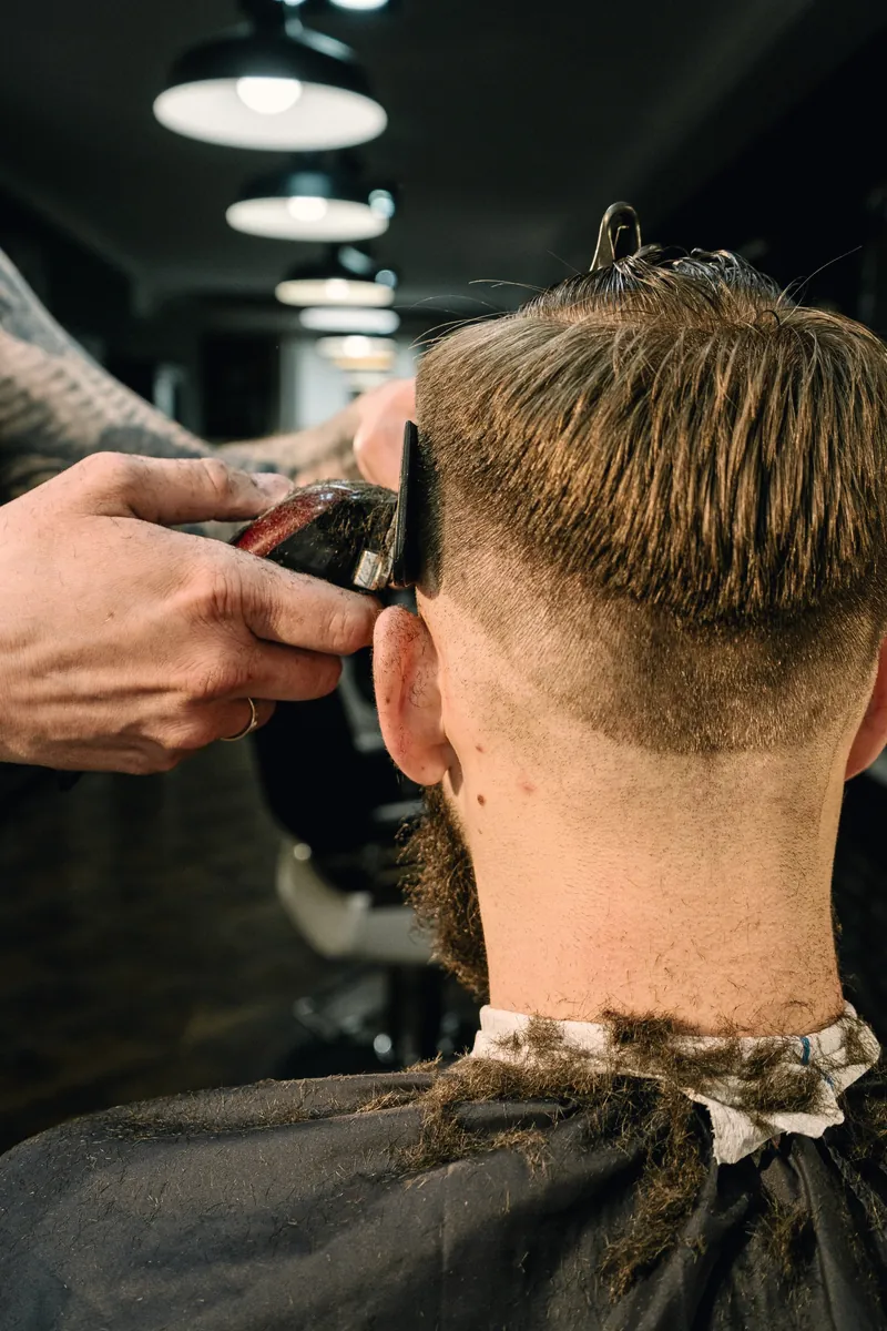 High skin fade from behind